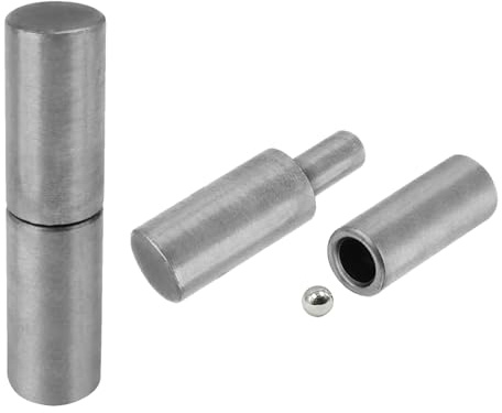 Lot de 4 charnières à barillet soudables en acier robuste soudé sur roulement à billes pour porte battante, remorque, rampe, portails métalliques (4 x 2,5 cm)