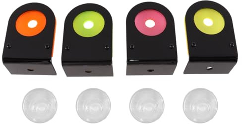 Enwye 4Pcs Acrylic LPS/SPS Coral Frag Propagation Fluorescent Bases Set Green Orange Yellow Red Single Hole 60X85MM