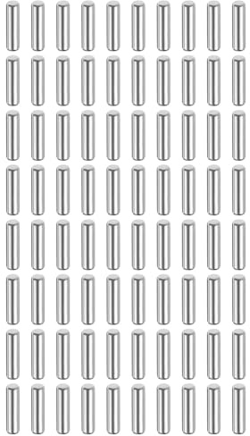 QUARKZMAN 80 Stück Zylinderstifte Rostfrei, 3 mm x 14 mm Spannstift Passstift, 316L Metallstifte Edelstahl, Dübelstifte Bolzen Metall für DIY, Möbel, Bastelprojekte