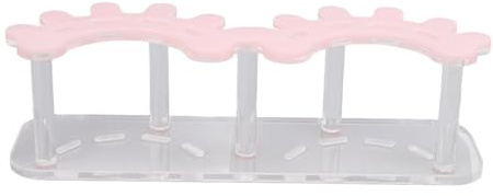 Supporto per pinzette per ciglia Supporto per pinzette per estensione ciglia in plastica ispessita rosa a 8 fori per salone di bellezza