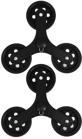 Lot de 2 roulettes triangulaires en plastique pour chariot de courses pliable pour chariots à légumes et chariots d'escalier