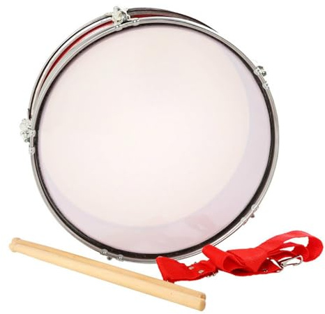 Fxzqgnh Rullante Tamburo Musicale Tamburo Giocattolo Educativo Leggero Strumenti Musicali Strumento a Percussione per Ragazzi Ragazze Bambini, Rosso