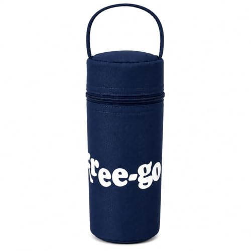 Terryshop74® Portabotellas térmico para botellas de 500 ml – Funda aislante con cremallera y asa – Porta botella refrigerante y térmica – Disponible en 10 colores (azul marino)