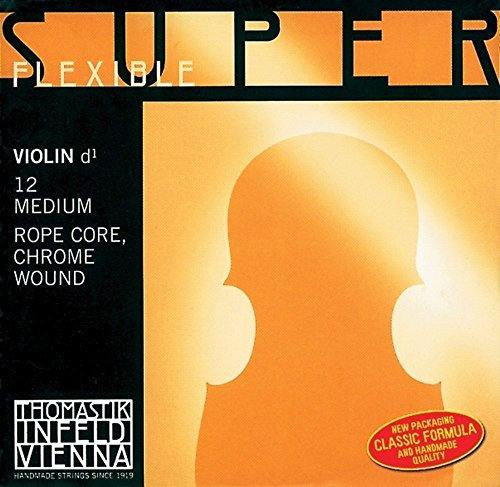 Thomastik 633828 Saiten für Violine Superflexible Seilkern, Satz 4/4 Mittel mit Stahl umsponnen
