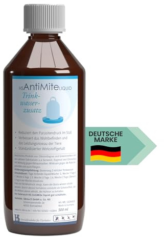 HS AntiMite liquid 500 ml - Trinkwasserzusatz 100% natürlich - gegen Milben und Parasiten