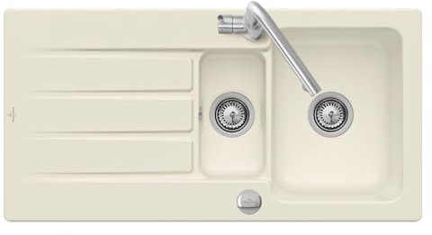 Villeroy & Boch Architectura 60 XR - 3365 02 FU Ivory Keramikspüle Excenterbetätigung