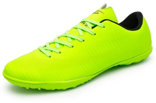 BOTEMAN fotbollsskor män Spikes Cleats träningsskor barn jobb ungdom utomhus fotboll friidrott sportskor unisex, - Grön - 43 EU