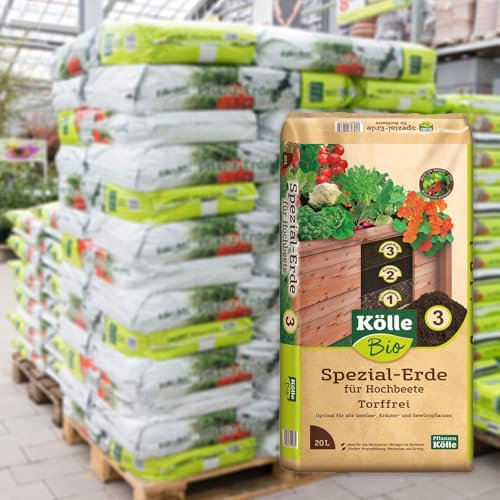 Kölle Bio Hochbeet-Spezialerde torffrei, 2400l, 120 Sack à 20l