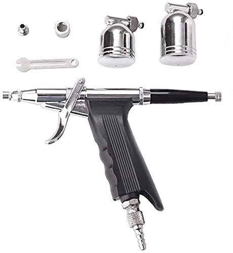 ANCLLO Kit de aerógrafo de doble acción con gatillo para modelo, pintura, pasatiempo, uñas, tatuaje, maquillaje, decoración de pasteles