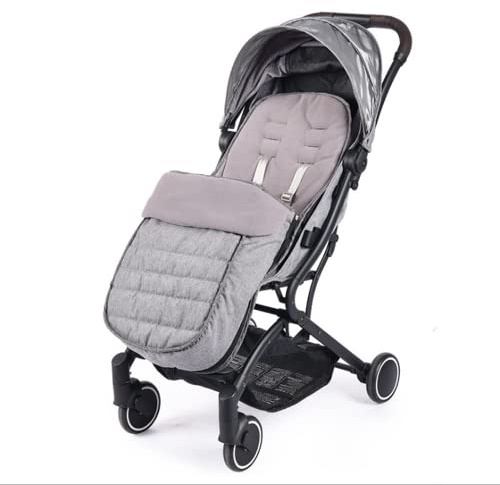 Chancelière Poussette Universelle Sac de Couchage Bébé Hiver Coupe-vent Chaud Gigoteuse Emmaillotage Couverture Enveloppante Confortable Nid d'ange Landaus Siège Auto Poussette Coussin (Gris B)