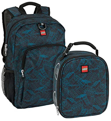 LEGO Unisex Kinder Heritage Classic Rucksack und Lunchbox Combo Set, Blueprint, Einheitsgröße, Lego Heritage Classic Rucksack und Lunchbox Combo Set