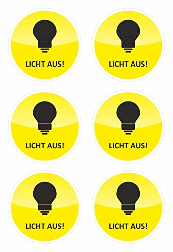 BIKE-label Energie sparen Aufkleber Licht ausschalten Hinweisschild Kosten senken X900252