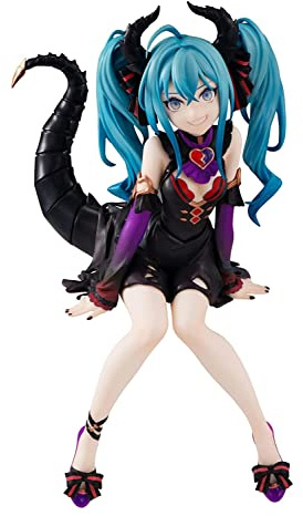 Furyu Hatsune Miku Noodle Stopper PVC Statue Hatsune Miku Villain Color Ver. 16 cm
