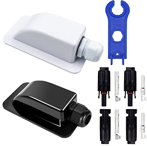HUAZIZ Dachdurchführung 1-Fach schwarz,1-Fach weiß, Kabelaußendurchmesser 3-12mm für Wohnmobil Caravan Boot Solar Kabeldurchführung ABS