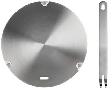 NISPOTDOR Induktionskochfeld-Adapterplatte mit abnehmbarem Griff, Wärmeverteilerplatte für Gasherd, Glas-Kochfeld, 22 cm