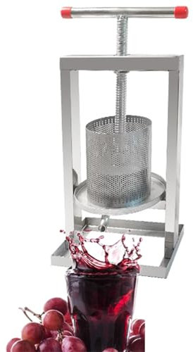 pressoir a fruit pressoir a fruit inox Pressoir à Fruits Manuel 2L/4L/8L avec de Pressage Presse-Fruits Manuel Longue Poignée Broyeur de Fruits Légumes (Color:4L)
