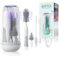 Orzbow Electric Baby Bottle Brush Set,Portable Bottle Brushes for Cleaning with UV Steriliser,Milk Frother Electric,Nipple and Straw Brush,Bottle Drying Rack,Baby Travel Essentials,Elegant Grey