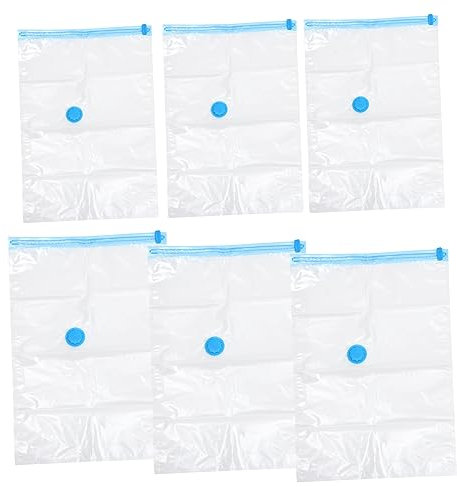 AOKWAWALIY 1 Set manuelle Pumpe, Handpumpe, wiederverwendbare Aufbewahrungstaschen, stapelbare Aufbewahrungstasche, Vakuumbeutel für Kleidung, Verpackung, Kompressionsbeutel, platzsparende