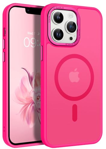 GaoBao für iPhone 13 Pro Hülle, Handyhülle iPhone 13 Pro [Kompatibel mit MagSafe] Durchscheinende Matte Magnetische Stoßfeste Anti-Fingerabdruck Schutzhülle für 6,1 Zoll Case, Rose Rot