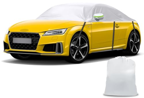 Halbe Autoabdeckung Ersatz für Audi TT 1998-2026, Silber | Softtop-Dachschutz-Autoabdeckung Wasserdicht, Garage mit Riemen, UV-beständig für jedes Wetter, Regen-Sonnen-Staubschutz