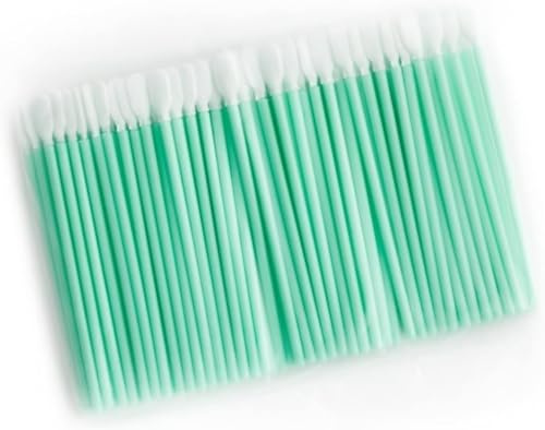 100 stycken/påse non-woven bomullspinnar dammsäkra rengöringsservetter for rengöring av lasermaskin fokuslins skyddsfönster(Style B 121mm)