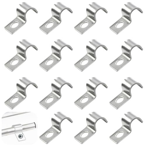 TenaLucy 50 Pezzi U-Fascette Stringitubo,Morsetto per Tubi Morsetti per Tubi Fissaggio per Tubi Collari per Tubi Fermacavi Ferma Cavi Foro Singolo,per Tubi del Gas Tubi Dell'acqua e Cavi (8MM)