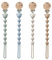 AYSYR 4er-Pack Schnullerkette Mädchen Junge,Schnullerband Leicht zu Reinigen,Schnullerketten und Beißring 2-in-1 Design,Schnullerkette Holz Tragbarkeit,Zahnungshilfe Baby(Braun+Milchweiß+Blau+Grün)