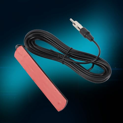 Antenna Radio FM Universale per Auto, Supporto per Parabrezza, Cavo da 5 M, Compatto, Segnale Stabile e Ad Alte Prestazioni, per Parabrezza Anteriore e Posteriore, Nero ANT 309