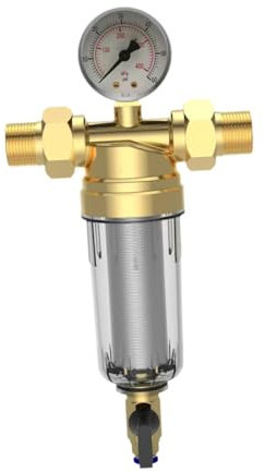 Sharplace Système -filtration de filtre de lavage à contre-courant avec jauge, filtre à eau à Installation facile avec régulateur de pression pour, Point G4