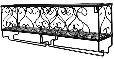 TOPBATHY Botellero Vino Estante De Vino para Pared Almacenamiento Eficiente Hierro Duradero Diseño Elegante