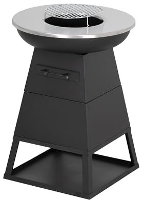 BALI OUTDOORS Braséro Plancha en bois extérieur Cheminée Jardin