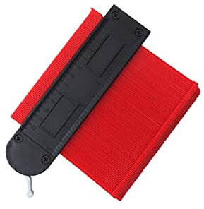 LYVQZPWLR Medición de contorno, Calibre de contorno, plantilla de calibre de perfil autoblocante Escala de curvatura Colocación de baldosas Laminado Modelado de bordes Madera Medida(Rosso,5 inch)