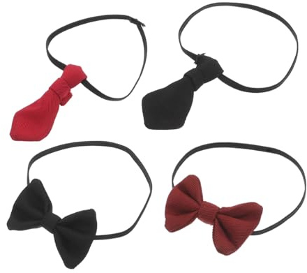 CHICAMPERA 4Stücke Teiliges Miniatur Krawatten und Fliegen für Puppen Zubehörteile für Babypuppen für Kreative Ankleide und Geschenke Vielfältige Kombinationen