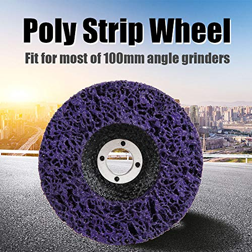100mm Poly Strip Wheel for Paint Remover – Compatible with CitriStrip, Strip & Aircraft Paint Stripping Gel – Grinding Disc for Wood and Metal Surfaces
