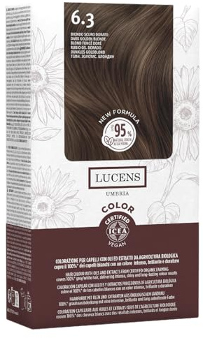 Lucens Umbria Color Kit 6.3 Biondo Scuro Dorato Senza Ammoniaca Vegan