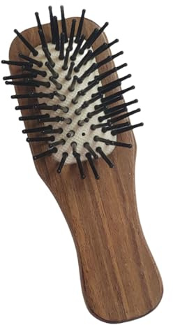 Piccola spazzola per capelli in legno di faggio naturale con manico confortevole e cuoio capelluto stimolante massaggio pagaia accessorio per la cura dei capelli pettine tascabile compatto