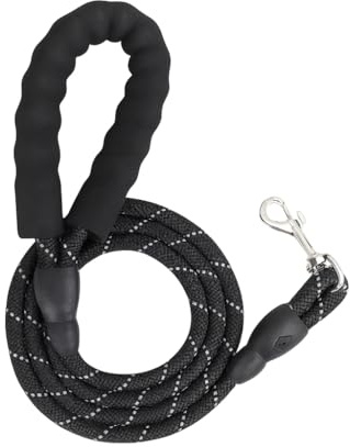 Rope Dog Lead Lightweight Soft Padded Handle Dog Thread Safety Design Lead Climbing Twist Dog Lead for Small Medium Large Training Jogging Daily Walking Mountain Climbing Rope 1.2 Meters(1Pc)