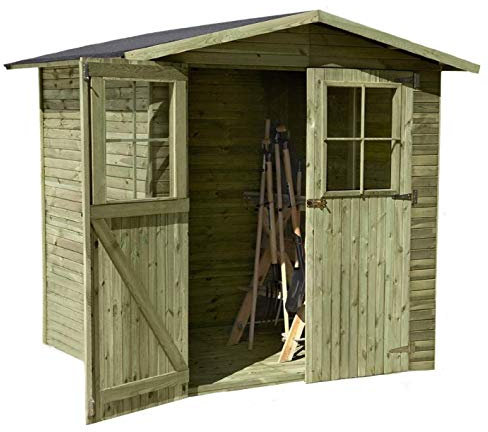 Gartenpirat Gerätehaus Berlin Gartenschuppen Holz 180 x 180 cm