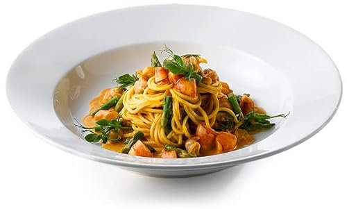 Genware Royal Pasta Dishes 30cm - Set of 3 - White Porcelain Plates - Pasta Plates, Pasta Bowls