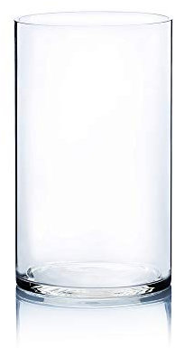 WGV Cylinder Vase, Width 7, Height 12, Clear Wide Large Diameter Flower Glassware, Floral Container, Planter Terrarium for Wedding Party Event, Home Accent Decor, 1 Piece