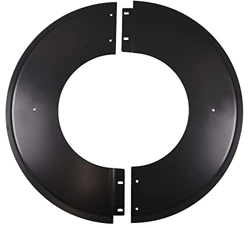 ChimFit 5 Split Rosette Collar Matt Black for Multifuel Wood Burning Stoves