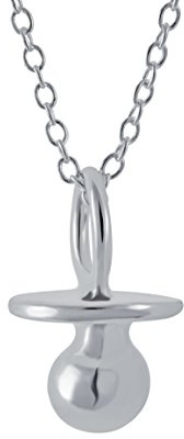 Hanessa Collier tétine pour femme en argent plaqué argent - Cadeau de Noël pour votre femme/petite amie, Argent, Pas de gemme