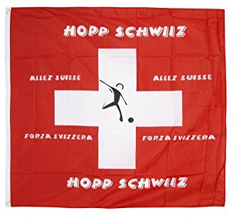 Flaggenfritze Fahne/Flagge Schweiz HOPP Schwiiz + gratis Sticker