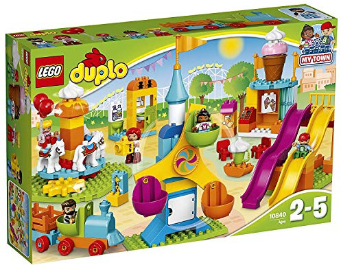 LEGO 10840 DUPLO Großer Jahrmarkt mit Zug & Rutsche[Exklusiv bei Amazon]