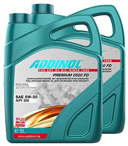 Addinol 2X Motoröl Motorenöl Motor Motoren Motor Oil Engine Oil Benzin 5W-20 Premium 0520 Fd 5L 72097381
