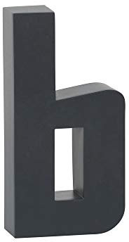 Numero civico 3D in antracite RAL 7016 numero b Nuovo design realizzato in acciaio inossidabile V2A resistente alle intemperie altezza 15 cm con materiale di montaggio
