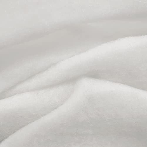 Panini Tessuti, Ritaglio 100x150 cm di tessuto di Ovatta bianca sintetica in fibra resinata di poliestere in 200 gr/m² spessa circa 2 cm.