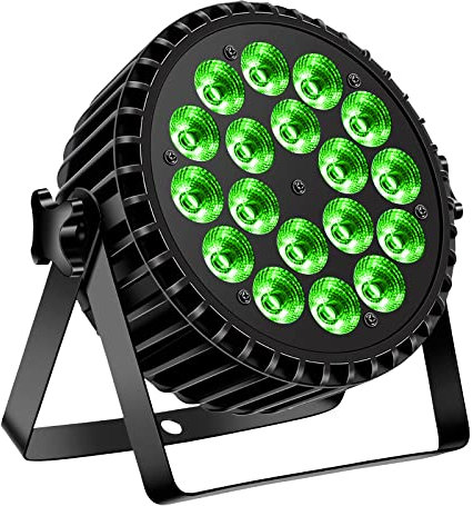 DELIBANG LED Par Scheinwerfer 200W 18 LED Bühnenlicht Strahler Discolicht Partylicht,8CH Par LED Licht RGBW DMX Strobe Sound Aktiv Modus Beleuchtung DJ Lichteffekt für Show Bar KTV Party Halloween