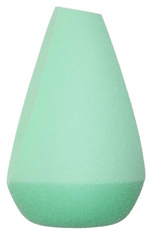 e.l.f. Angled Silicone Face Sponge, Angled Design For Cream & Liquid Blush, Bronzer, Foundation & Concealer, Blend & Bounce, Latex Free Foam, 1-Pack, Green