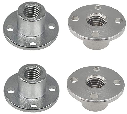4Pcs M6 Flange Coupling Connector, Threaded Shaft Gear Motor Flange Nut DIY Coupling Screw Guide shaft Support for The Motor